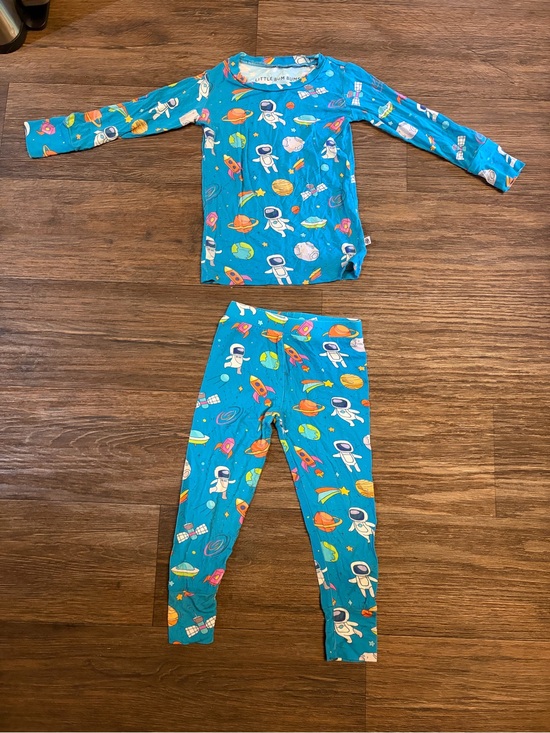 Little Bum Bums Other - Little Bum Bums Toddler 2-Piece Blue Bamboo Astronaut Space Pjs 2T